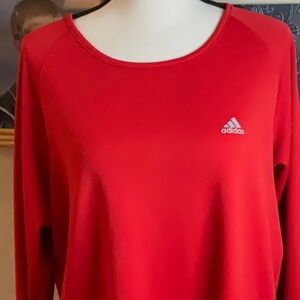 Adidas Red Long Sleeve Top